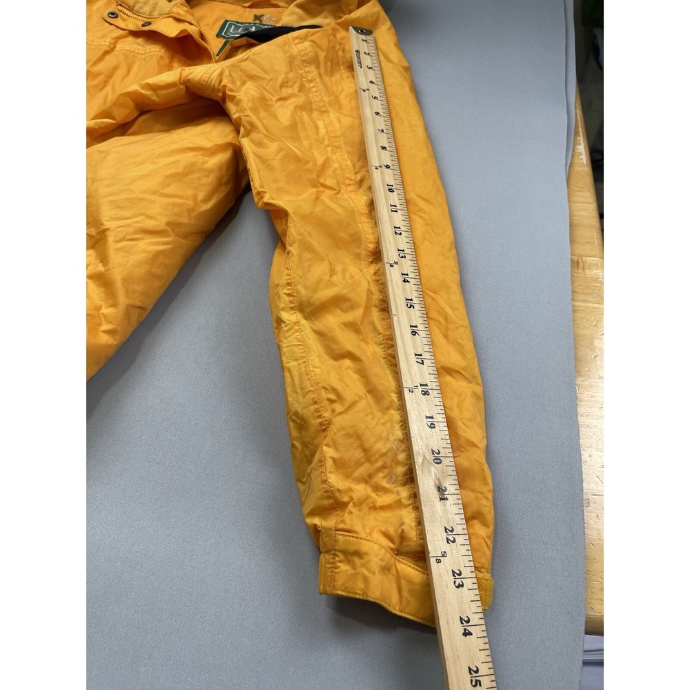 LL Bean Womens Jacket Medium Yellow Gorpcore Hiking Outdoor Fleece Lined Vintage - Picture 11 of 12